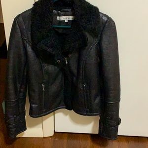 Black faux leather jacket